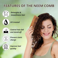 Regular Neemwood Comb 3